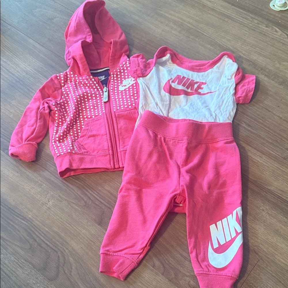 Nike Pink Baby Tracksuit Set